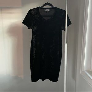 Crushed Velvet Mini T-Shirt Dress
